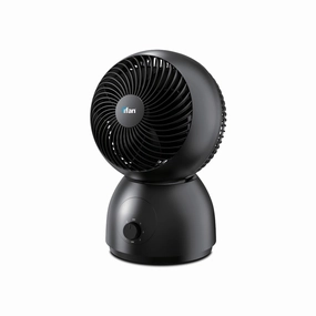 iFan 8" Air Circulator Fan  Concentrated Airflow, Desk Fan, Oscillation, Adjustable Tilt, Portable, Silent, 3-Speed, black, IF7403 usb desk fans for office or dorm use