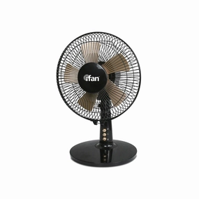 iFan 9 Desk Fan  5 Blades, Turbo Fan, Vortex Airflow, Oscillation, Adjustable Height, Energy-saving, 2-Speed, black, IF404 usb desk fans for office or dorm use
