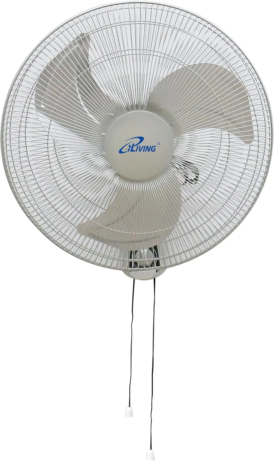 iLiving Glow Oscillating Wall Mount Fan with Adjustable Tilt, 18-inch, 3 Speed, Metal Grille and Blade, 90 Degree Oscillation, Airflow 1650CFM, Ideal for Home, Bedroom, Gym & Office, Greenhouse Fan with safety blade design