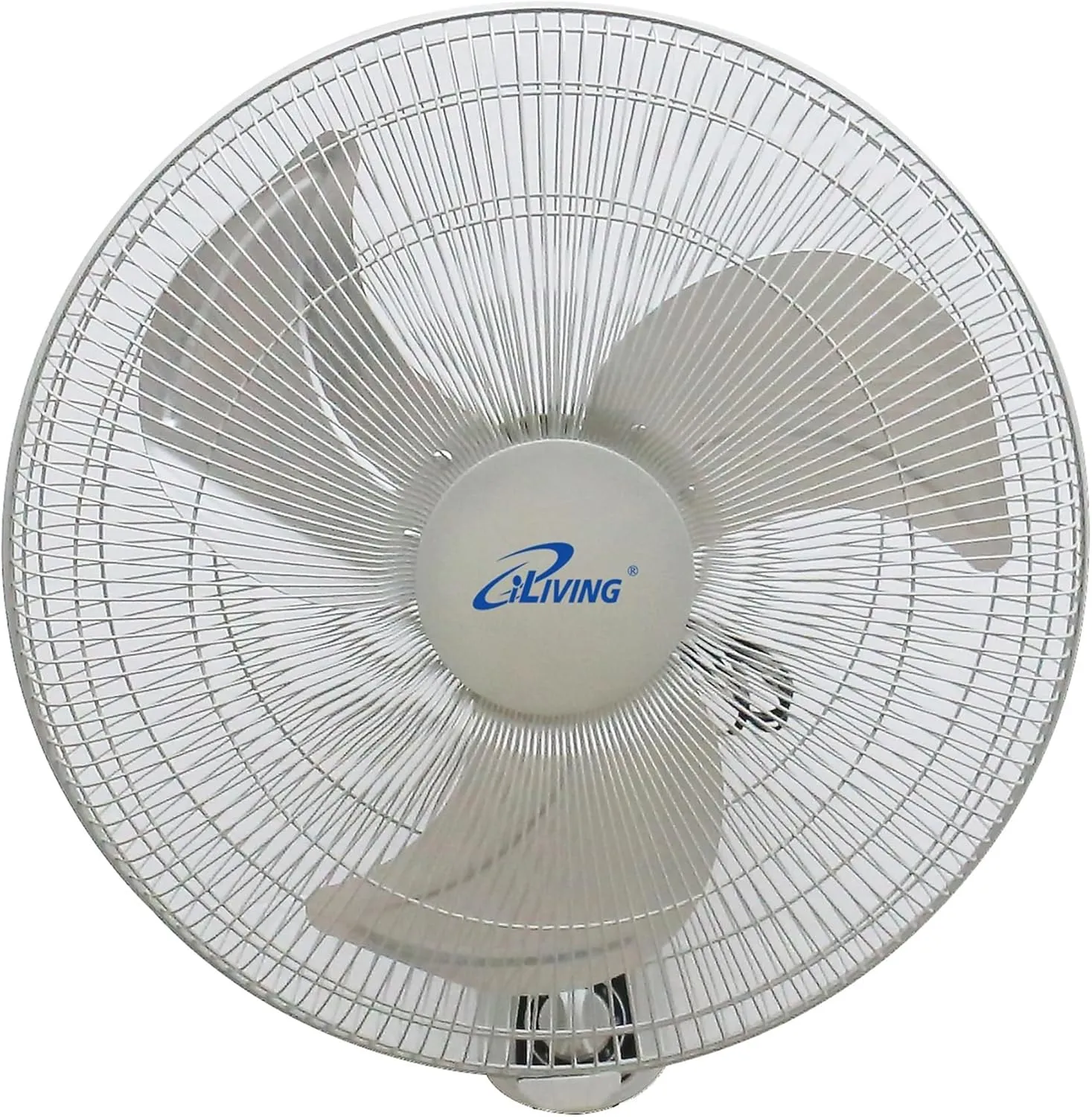iLiving Glow Oscillating Wall Mount Fan with Adjustable Tilt, 18-inch, 3 Speed, Metal Grille and Blade, 90 Degree Oscillation, Airflow 1650CFM, Ideal for Home, Bedroom, Gym & Office, Greenhouse