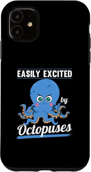 iPhone 11 Easily Excited By Octopuses Mollusk Octopus Fan Tentacles Case Octopus-shaped decorative fan
