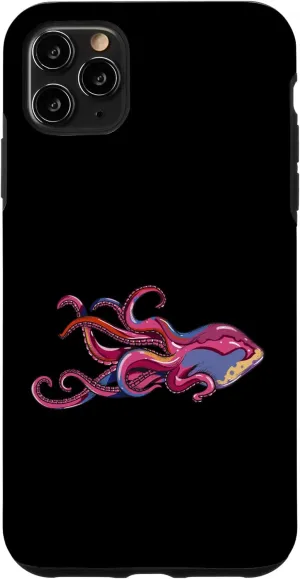 iPhone 11 Pro Max Giant Squid Octopus Fan Sea Ocean Fan Diver Aquariums Case Octopus-shaped decorative fan