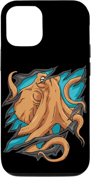 iPhone 12/12 Pro Octopus Fan Octopus Gift Men Underwater Deep Sea Kraken Case Octopus-shaped decorative fan
