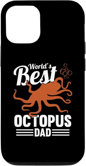 iPhone 12/12 Pro World's Best Octopus Dad Men Tentacles Octopus Fan Case Octopus-shaped decorative fan