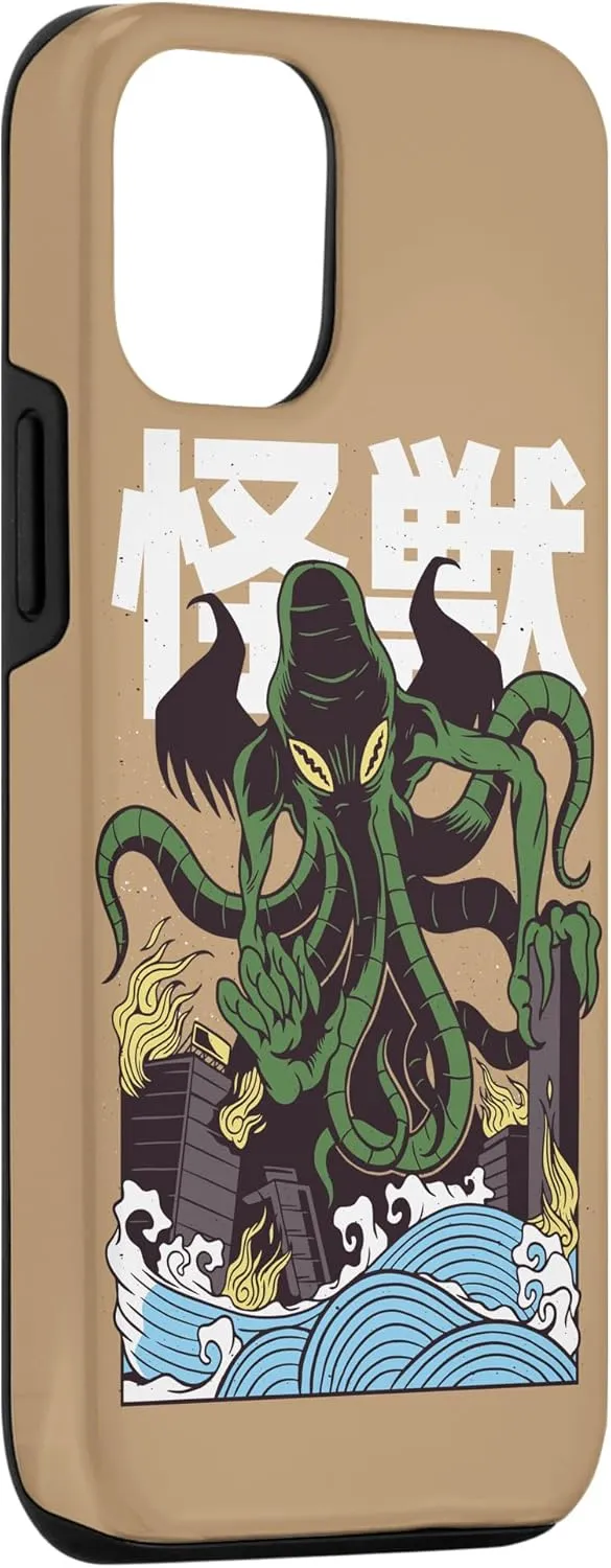 iPhone 14 Octopus Destroy City Buildings Monster Anime Manga Art Gift Case