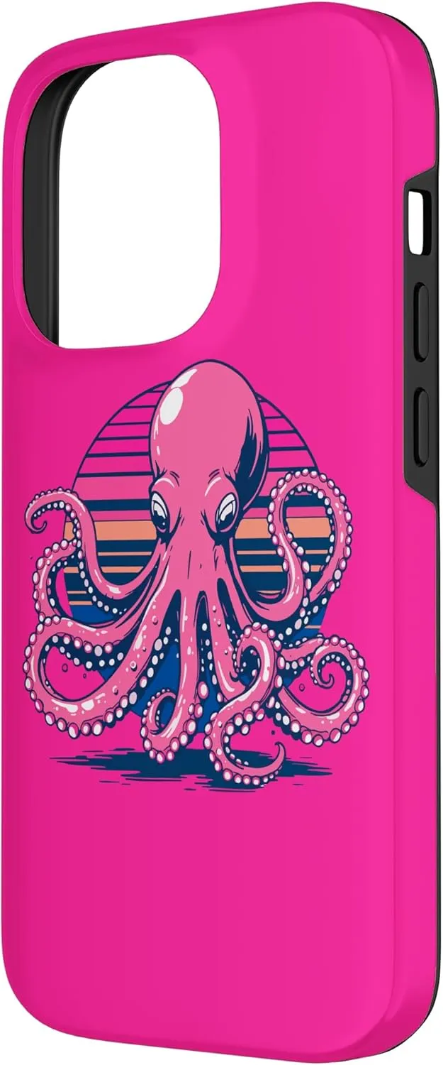 iPhone 14 Pro Retro Groovy Kraken for Octopus Fans Case