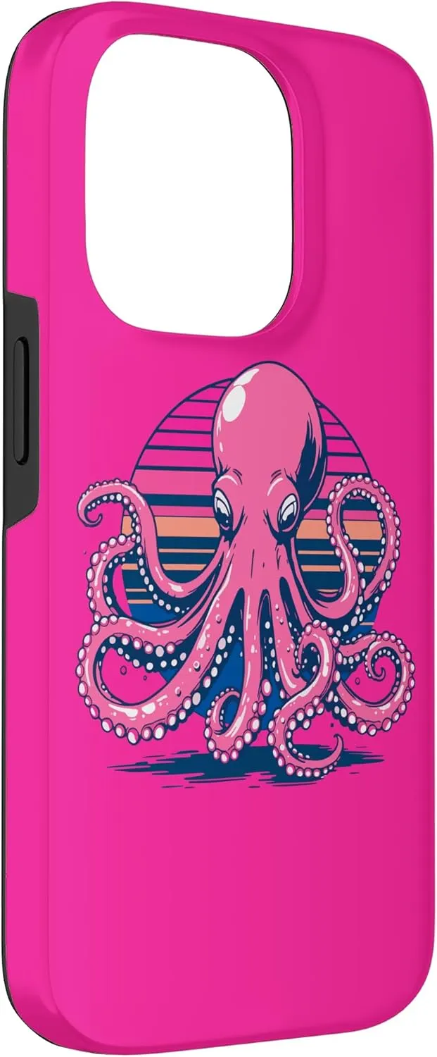 iPhone 14 Pro Retro Groovy Kraken for Octopus Fans Case