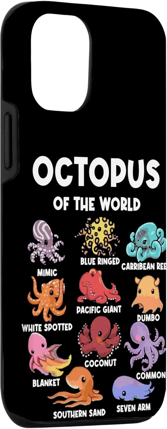 iPhone 15 Pro Octopus - Sea Animals of the World Octopus Fan Case