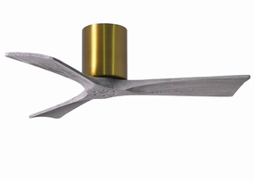 Irene-3H 42"Ceiling Fan Brushed Brass hugger fans for rooms with low ceilings