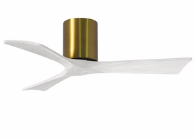 Irene-3H 42"Ceiling Fan Brushed Brass hugger fans for rooms with low ceilings