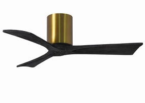 Irene-3H 42"Ceiling Fan Brushed Brass hugger fans for rooms with low ceilings