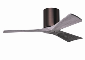 Irene-3H 42"Ceiling Fan Brushed Bronze hugger fans for rooms with low ceilings