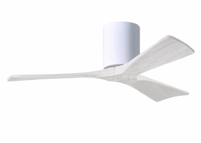 Irene-3H 42"Ceiling Fan Gloss White hugger fans for rooms with low ceilings