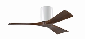 Irene-3H 42"Ceiling Fan Gloss White hugger fans for rooms with low ceilings