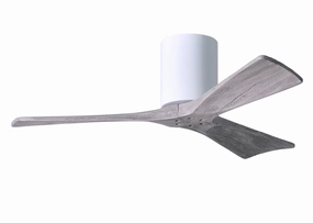 Irene-3H 42"Ceiling Fan Gloss White hugger fans for rooms with low ceilings