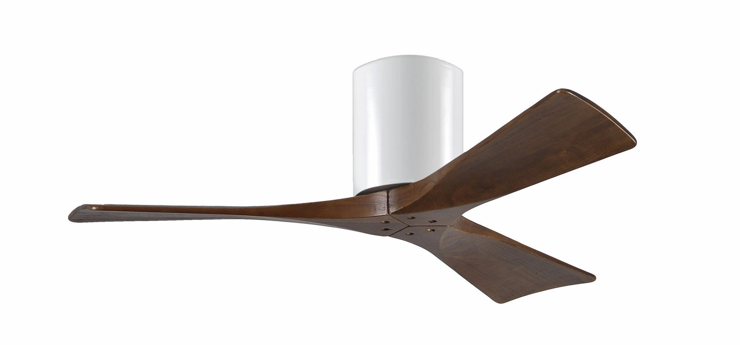 Irene-3H 42"Ceiling Fan Gloss White hugger fans for rooms with low ceilings