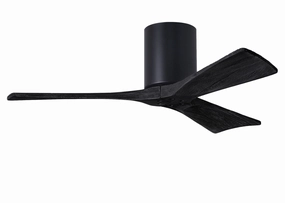 Irene-3H 42"Ceiling Fan Matte Black hugger fans for rooms with low ceilings