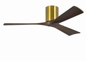 Irene-3H 52"Ceiling Fan Brushed Brass hugger fans for rooms with low ceilings