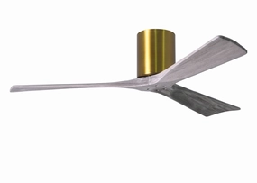 Irene-3H 52"Ceiling Fan Brushed Brass hugger fans for rooms with low ceilings