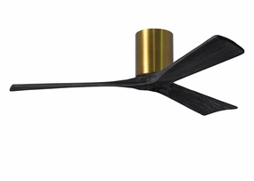 Irene-3H 52"Ceiling Fan Brushed Brass hugger fans for rooms with low ceilings