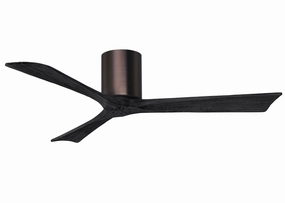 Irene-3H 52"Ceiling Fan Brushed Bronze hugger fans for rooms with low ceilings