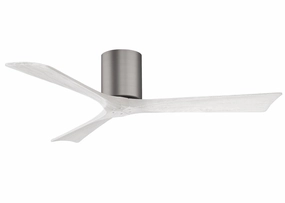 Irene-3H 52"Ceiling Fan Brushed Pewter space-saving huggers with modern style