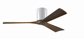 Irene-3H 52"Ceiling Fan Gloss White hugger fans for rooms with low ceilings