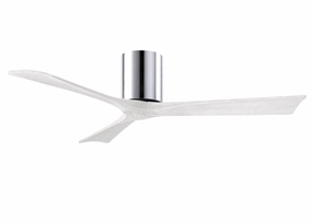 Irene-3H 52"Ceiling Fan Polished Chrome hugger fans for rooms with low ceilings
