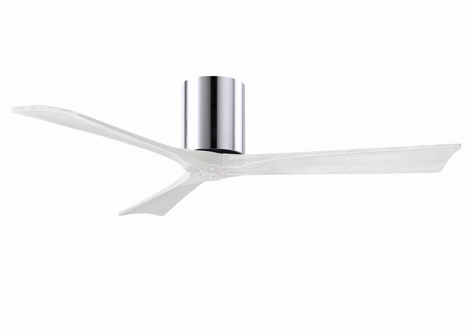 Irene-3H 52"Ceiling Fan Polished Chrome hugger fans for rooms with low ceilings