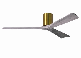 Irene-3H 60"Ceiling Fan Brushed Brass hugger fans for rooms with low ceilings