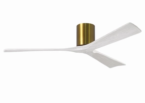 Irene-3H 60"Ceiling Fan Brushed Brass hugger fans for rooms with low ceilings