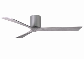 Irene-3H 60"Ceiling Fan Brushed Nickel hugger fans for rooms with low ceilings