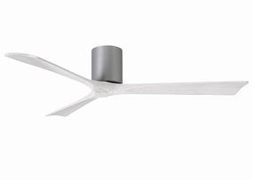 Irene-3H 60"Ceiling Fan Brushed Nickel hugger fans for rooms with low ceilings