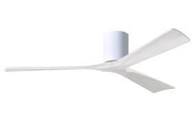 Irene-3H 60"Ceiling Fan Gloss White hugger fans for rooms with low ceilings