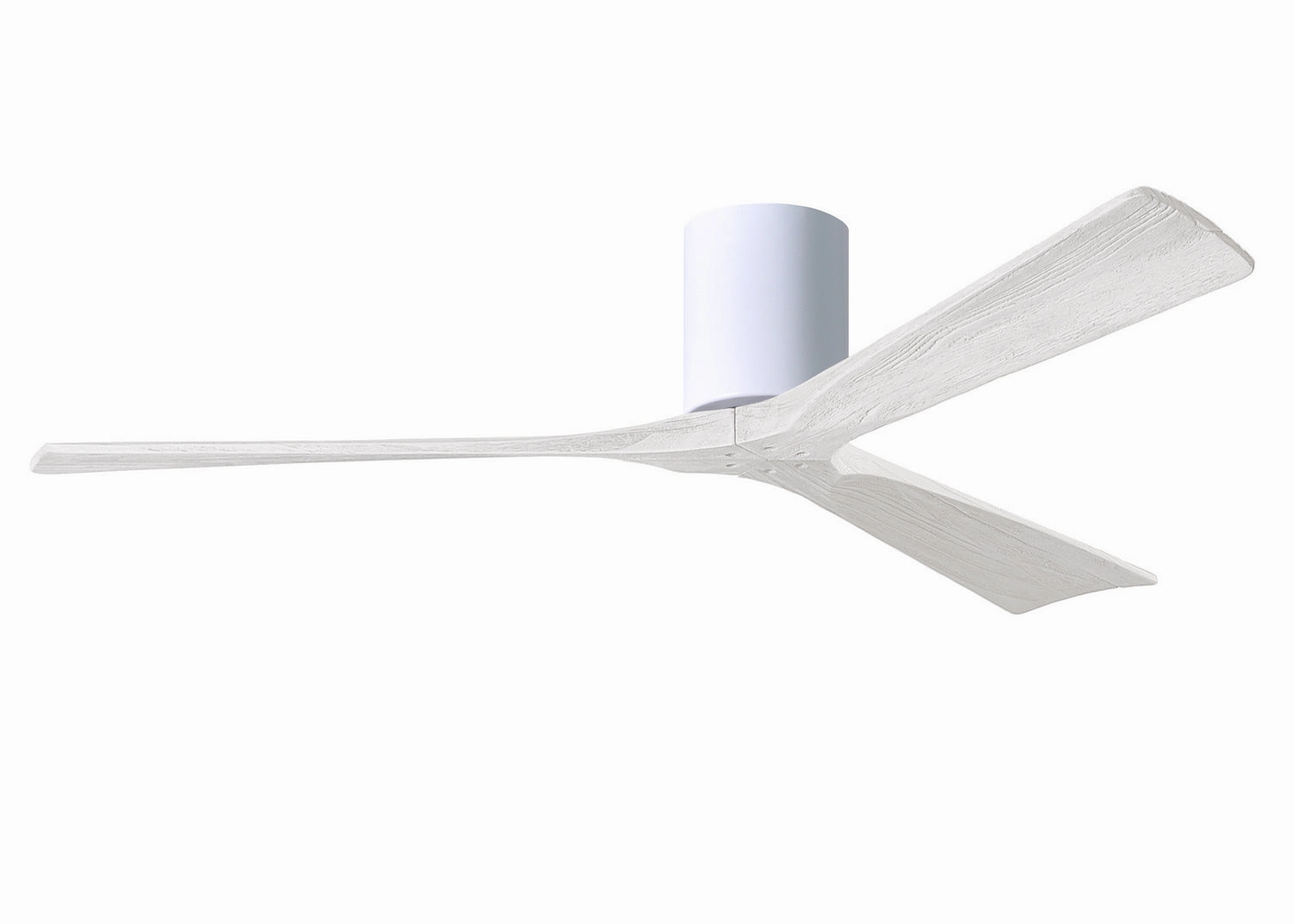 Irene-3H 60"Ceiling Fan Gloss White hugger fans for rooms with low ceilings