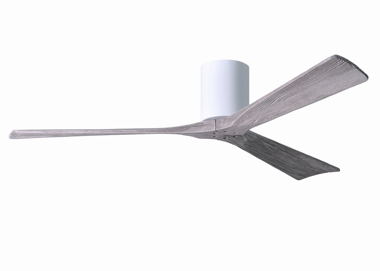 Irene-3H 60"Ceiling Fan Gloss White hugger fans for rooms with low ceilings