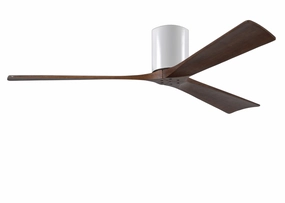 Irene-3H 60"Ceiling Fan Gloss White hugger fans for rooms with low ceilings
