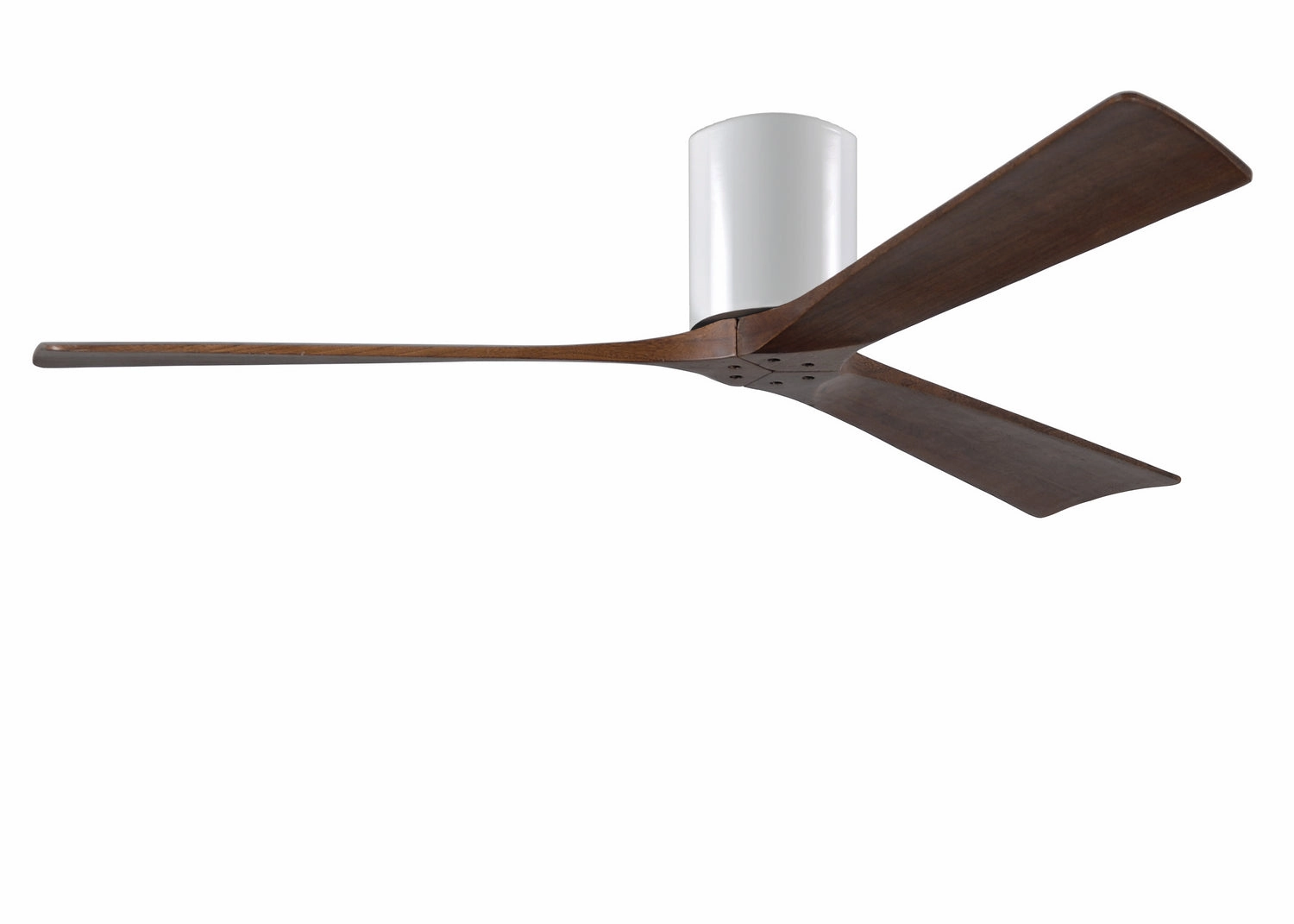 Irene-3H 60"Ceiling Fan Gloss White hugger fans for rooms with low ceilings