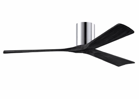 Irene-3H 60"Ceiling Fan Polished Chrome hugger fans for rooms with low ceilings