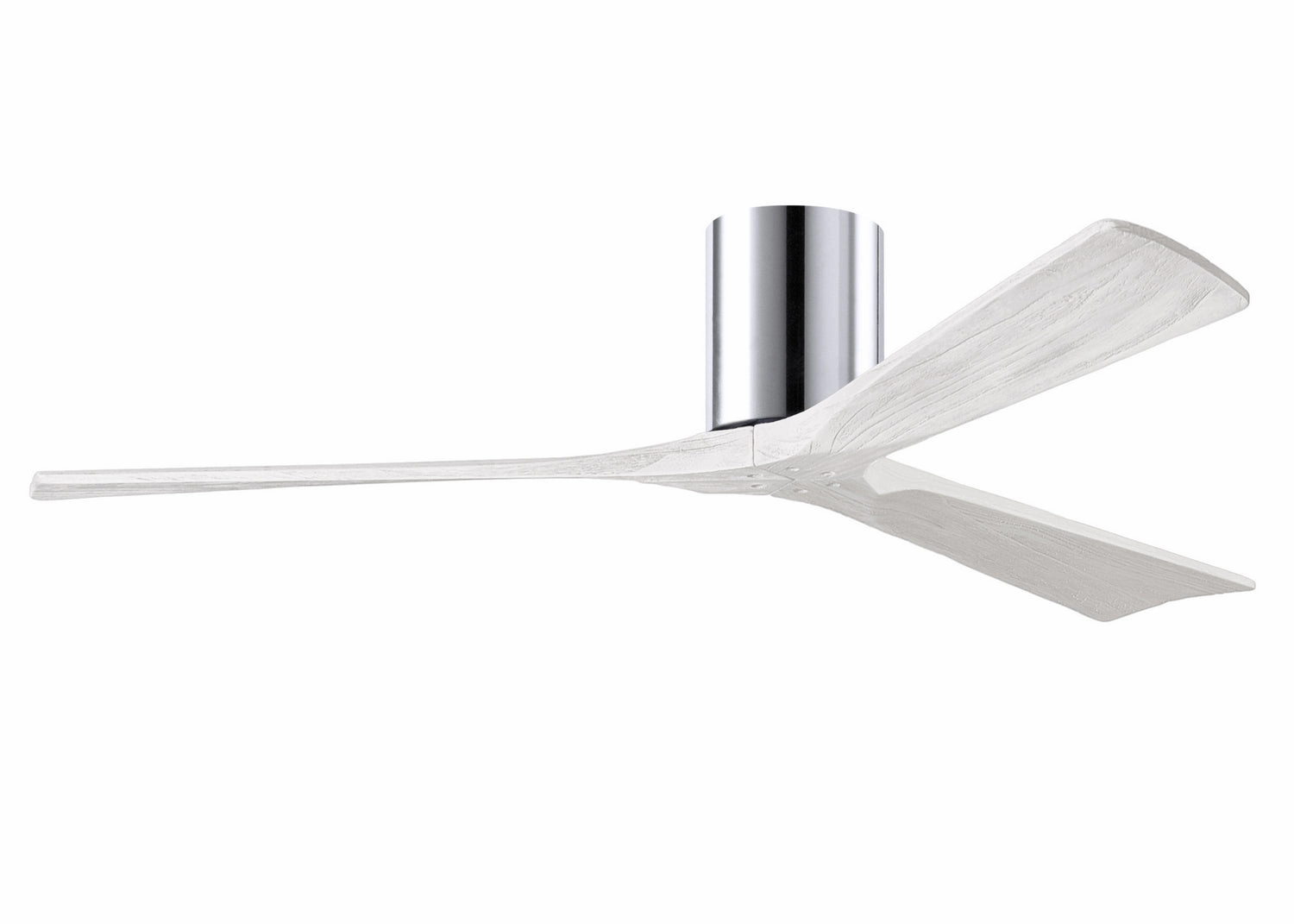 Irene-3H 60"Ceiling Fan Polished Chrome hugger fans for rooms with low ceilings