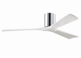 Irene-3H 60"Ceiling Fan Polished Chrome hugger fans for rooms with low ceilings