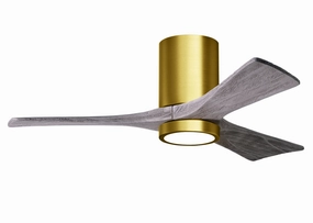 Irene-3HLK 42"Ceiling Fan Brushed Brass hugger fans for rooms with low ceilings