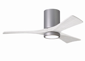 Irene-3HLK 42"Ceiling Fan Brushed Nickel hugger fans for rooms with low ceilings