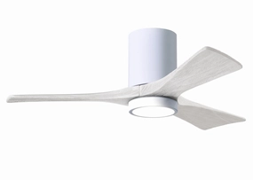 Irene-3HLK 42"Ceiling Fan Gloss White hugger fans for rooms with low ceilings