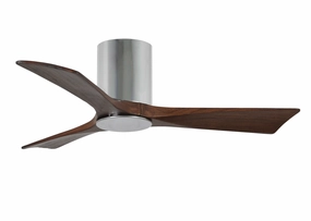 Irene-3HLK 42"Ceiling Fan Polished Chrome hugger fans for rooms with low ceilings