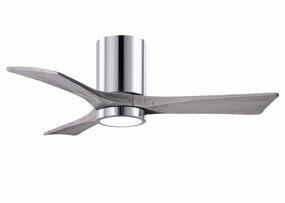 Irene-3HLK 42"Ceiling Fan Polished Chrome hugger fans for rooms with low ceilings