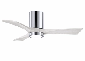 Irene-3HLK 42"Ceiling Fan Polished Chrome hugger fans for rooms with low ceilings