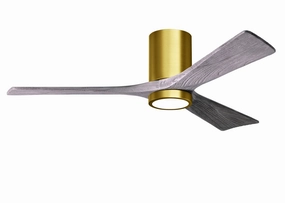 Irene-3HLK 52"Ceiling Fan Brushed Brass hugger fans for rooms with low ceilings