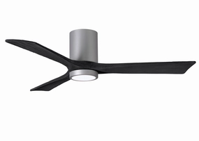 Irene-3HLK 52"Ceiling Fan Brushed Nickel hugger fans for rooms with low ceilings