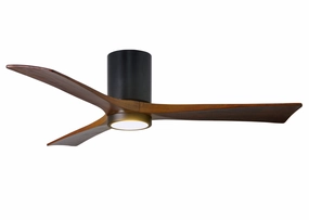 Irene-3HLK 52"Ceiling Fan Matte Black hugger fans for rooms with low ceilings